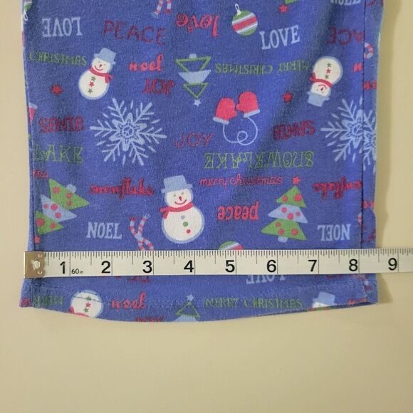 Bobbie Brooks Sleepwear Women's Blue Flannel Snowman Pajama Set - Picture 14 of 16